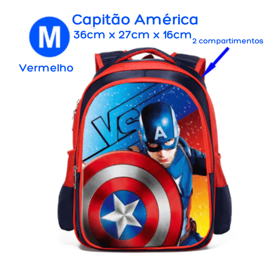 Mochila Infantil Vingadores Heróis - Image 9