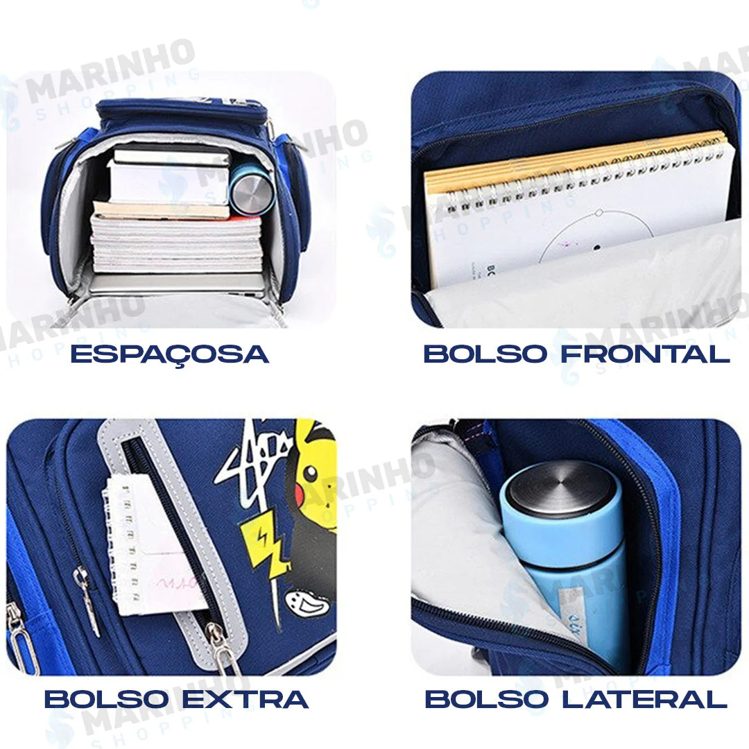 Mochila Pokemon Escolar Costas - Image 3