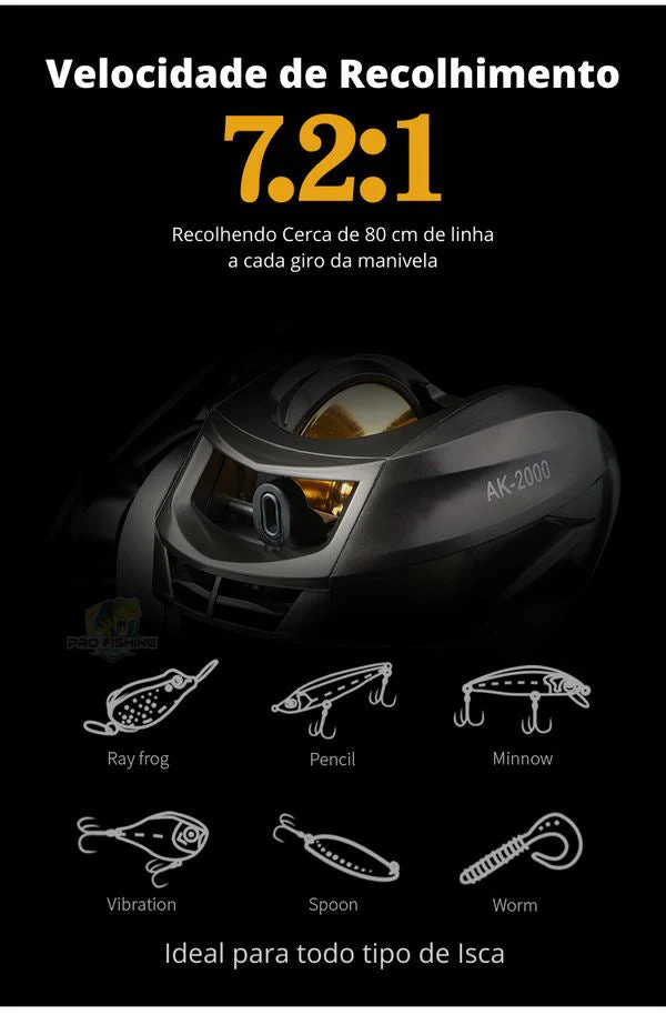 Nova Carretilha Premium LURE PRO AK-2000 - Image 9