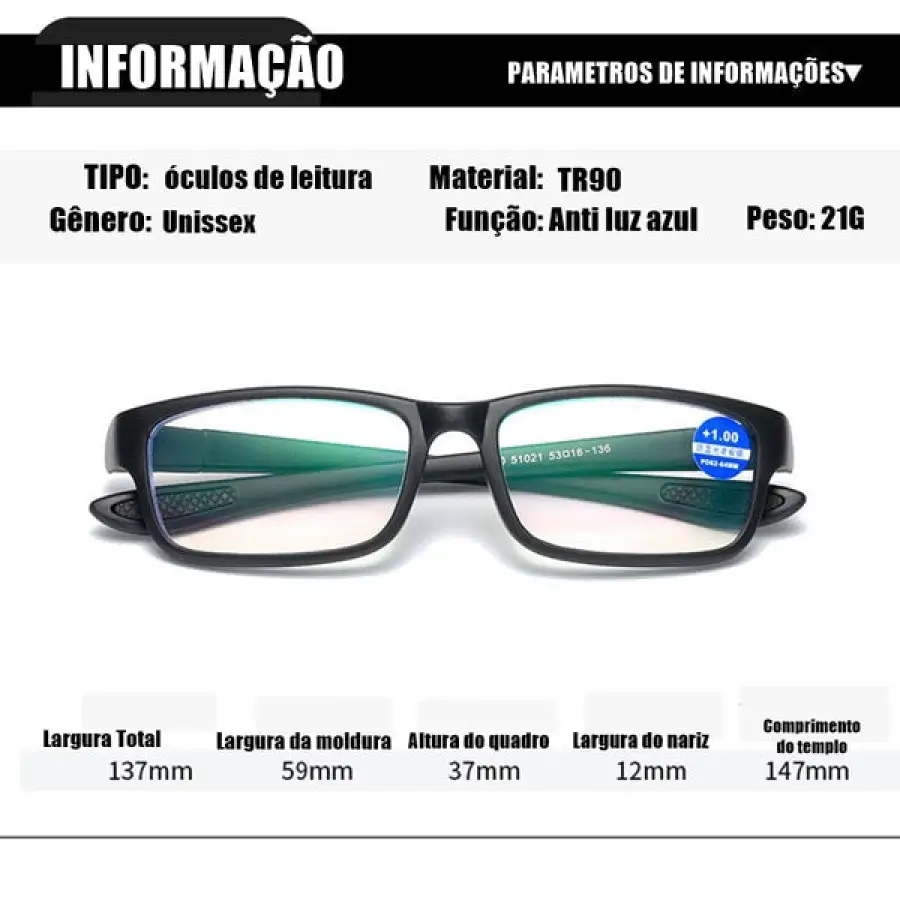 Óculos Inteligente Anti Luz Azul  - Compre 01 Leve 2 - Image 6