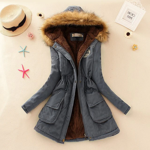 Parka Feminina Forrada com Pelo - Image 15