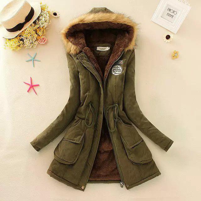 Parka Feminina Forrada com Pelo - Image 4