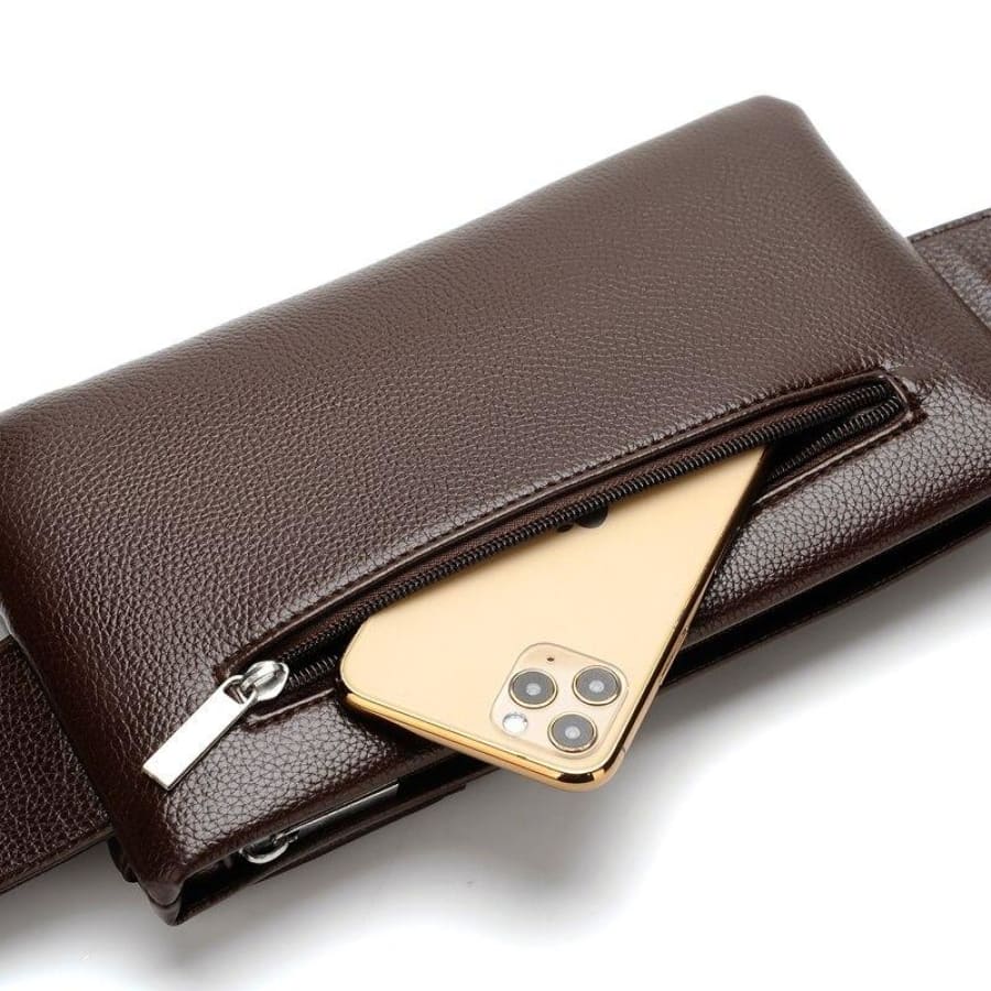 Pochete Masculina Transversal Couro - Image 13