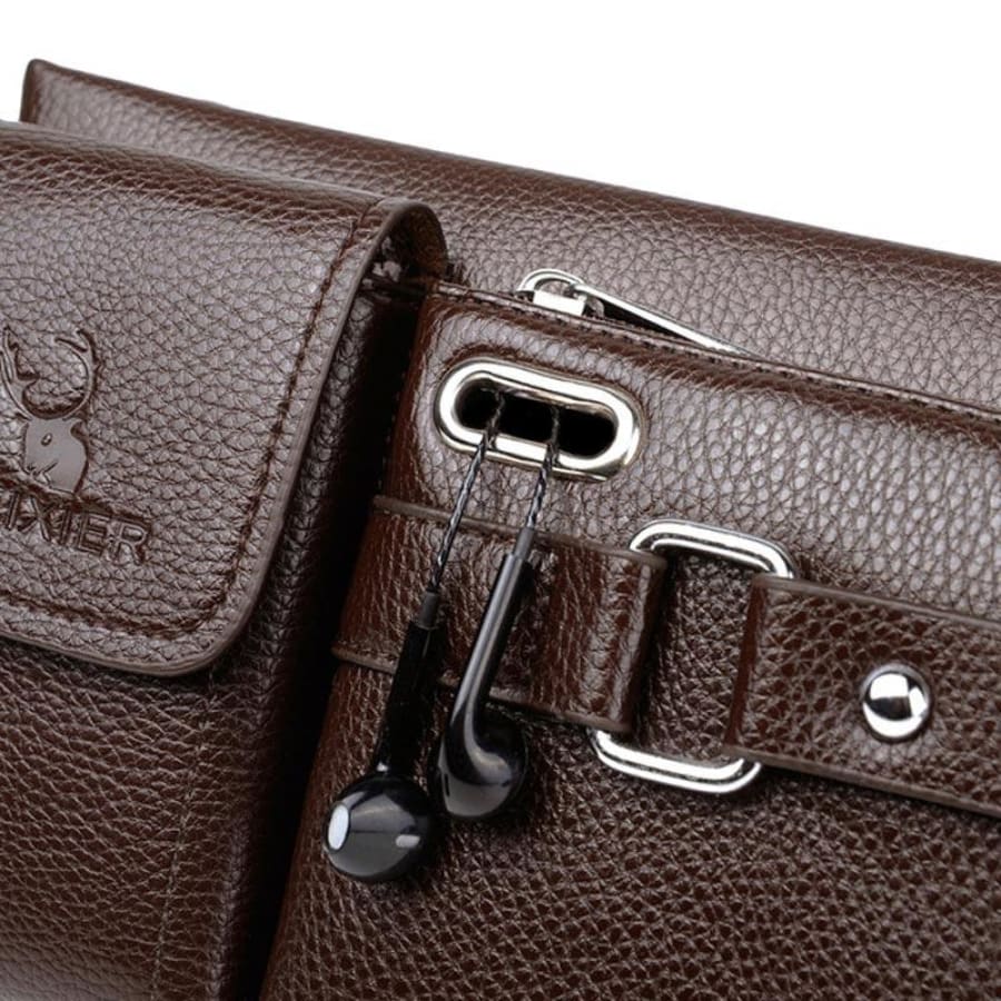 Pochete Masculina Transversal Couro - Image 7