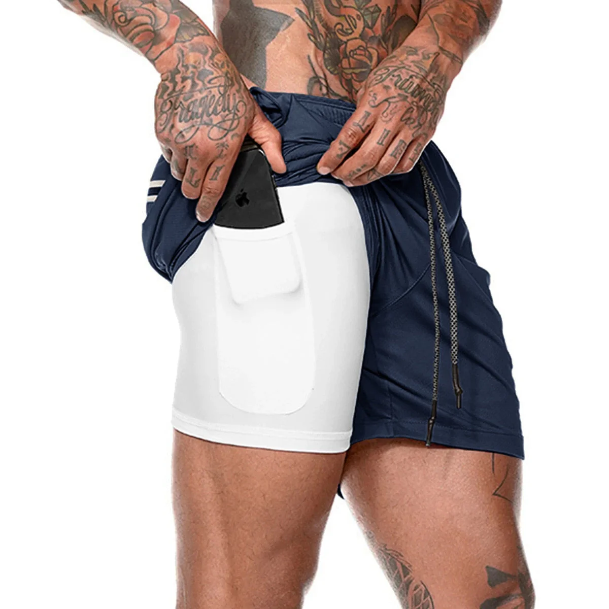 Shorts Dupla Camada com Bolso Interno | PowerFlex - Image 8
