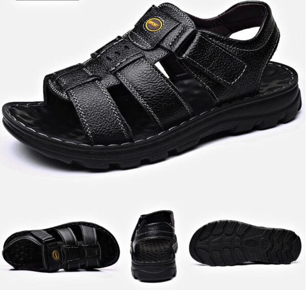 Sandália Masculina de Couro Genuíno - Leather Slip - Image 3