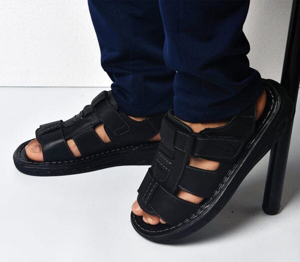 Sandália Masculina de Couro Genuíno - Leather Slip - Image 4