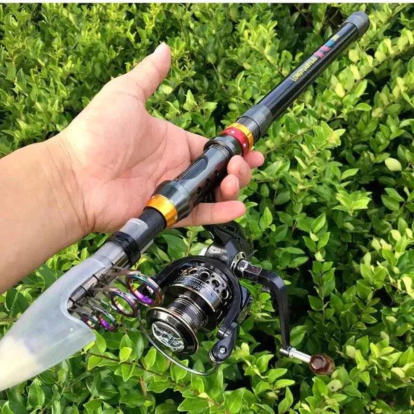 Vara de Pesca Telescopia em Fibra de Carbono com Molinete Drag 10kg - Image 2