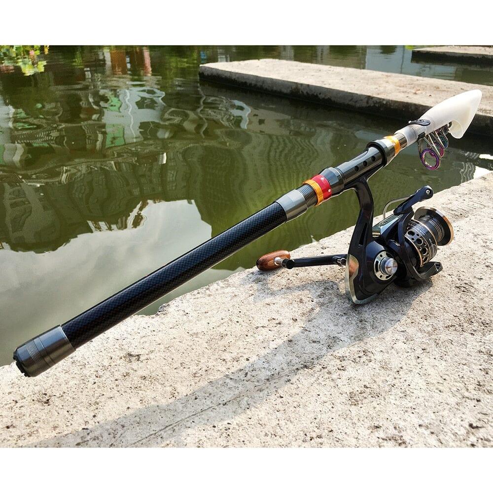 Vara de Pesca Telescopia em Fibra de Carbono com Molinete Drag 10kg - Image 3