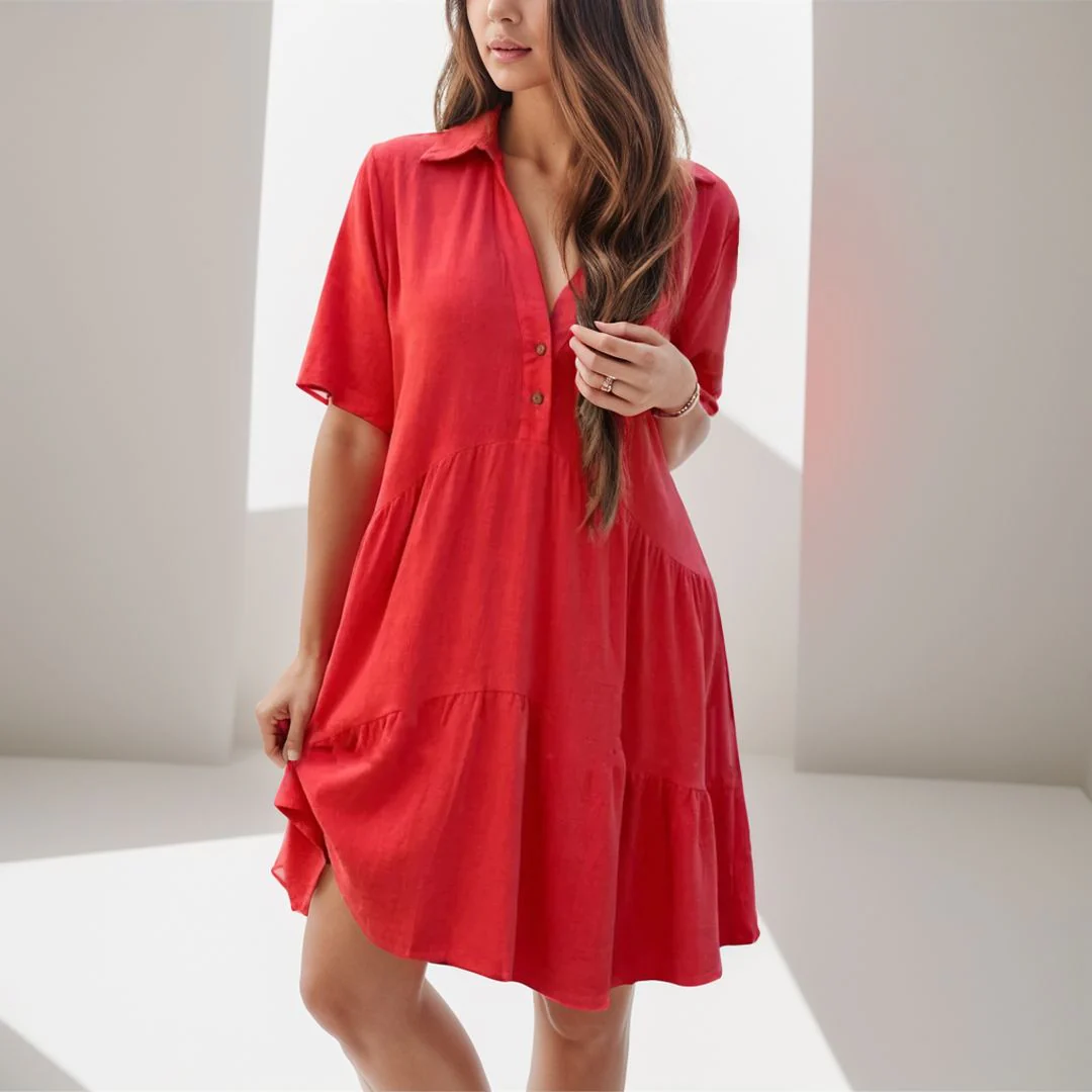 [COMPRE 1 E LEVE 2] Vestido Gola Polo Ischia em Linho de Algodão - Image 6